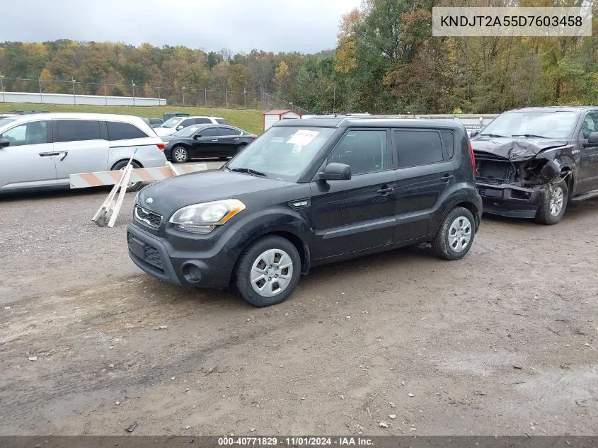 2013 Kia Soul VIN: KNDJT2A55D7603458 Lot: 40771829