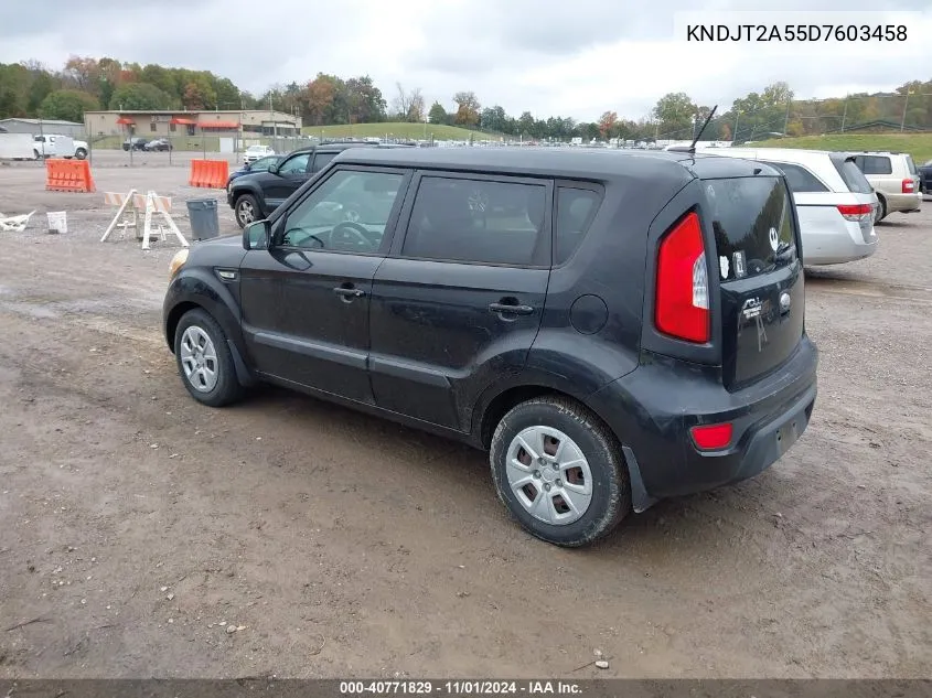 2013 Kia Soul VIN: KNDJT2A55D7603458 Lot: 40771829