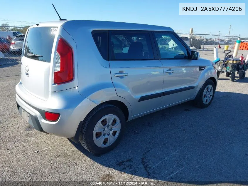 2013 Kia Soul VIN: KNDJT2A5XD7774206 Lot: 40784917