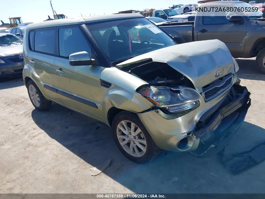 2013 Kia Soul + VIN: KNDJT2A68D7605259 Lot: 40787359