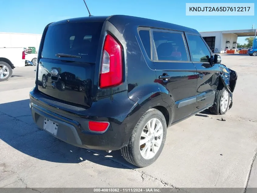 2013 Kia Soul + VIN: KNDJT2A65D7612217 Lot: 40818062