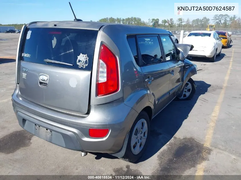 2013 Kia Soul VIN: KNDJT2A50D7624587 Lot: 40818534