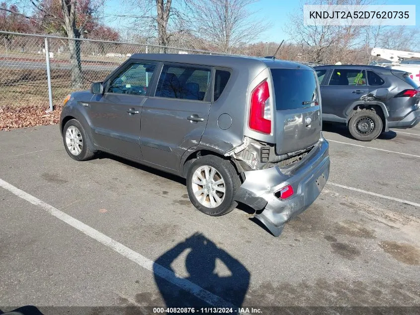 2013 Kia Soul VIN: KNDJT2A52D7620735 Lot: 40820876