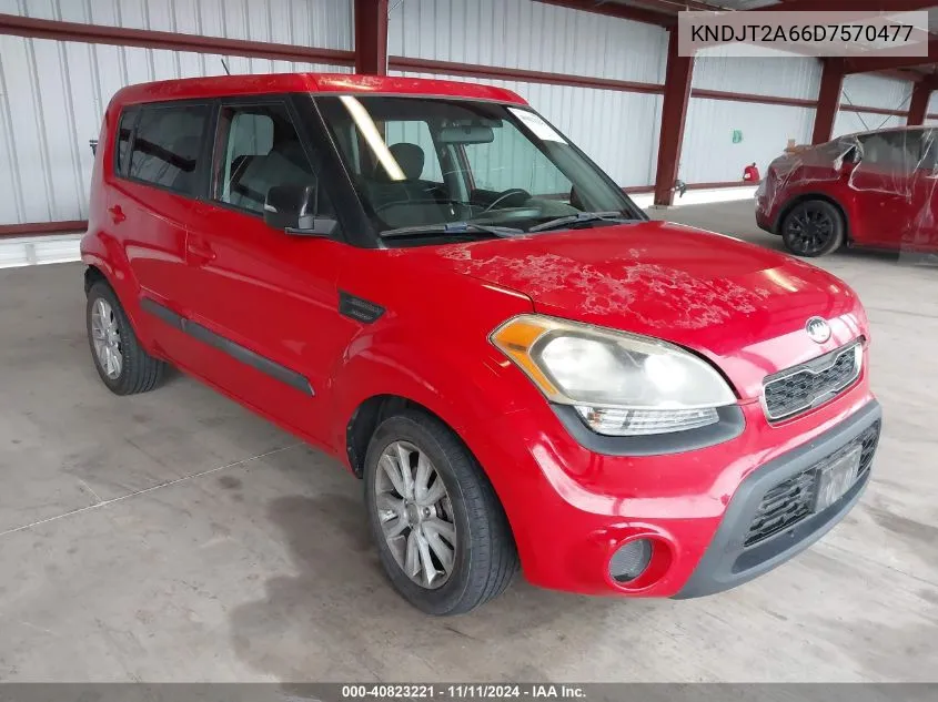 2013 Kia Soul + VIN: KNDJT2A66D7570477 Lot: 40823221