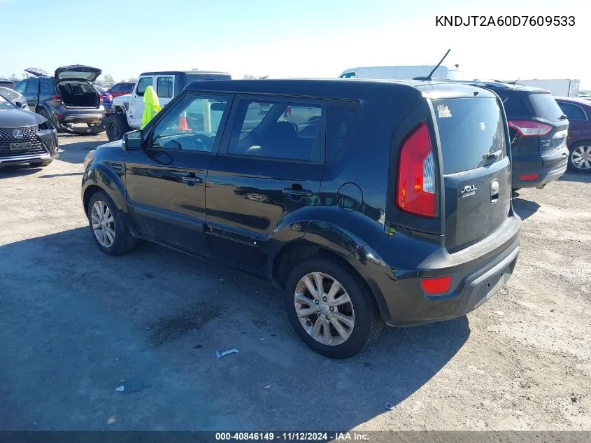 2013 Kia Soul + VIN: KNDJT2A60D7609533 Lot: 40846149