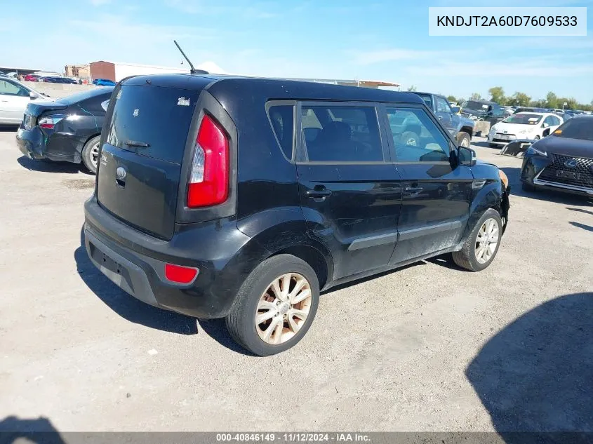 2013 Kia Soul + VIN: KNDJT2A60D7609533 Lot: 40846149