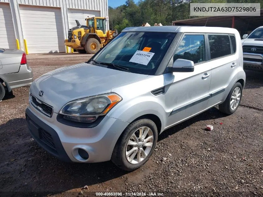 2013 Kia Soul + VIN: KNDJT2A63D7529806 Lot: 40853598