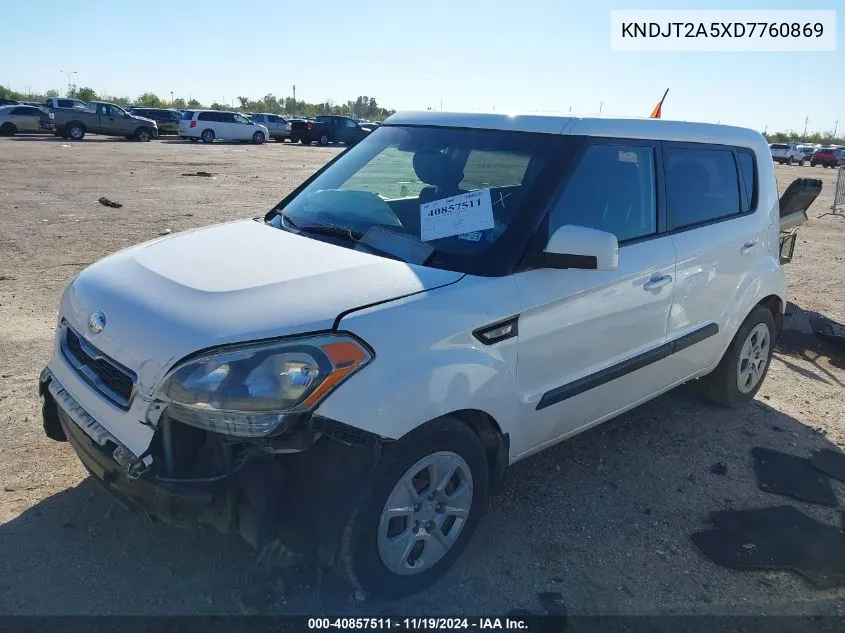 2013 Kia Soul VIN: KNDJT2A5XD7760869 Lot: 40857511