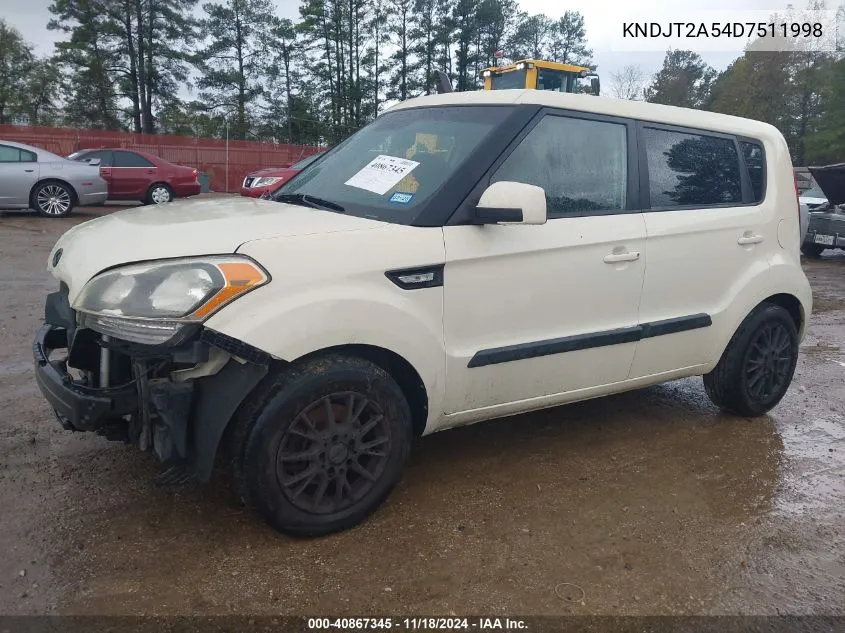 2013 Kia Soul VIN: KNDJT2A54D7511998 Lot: 40867345