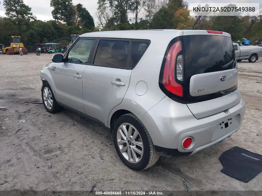 2013 Kia Soul VIN: KNDJT2A52D7549388 Lot: 40886665