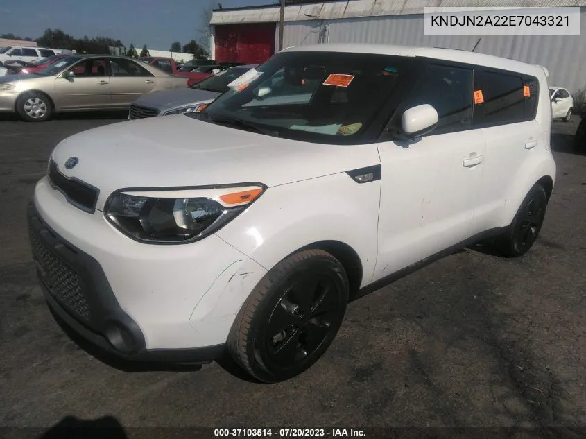 2014 Kia Soul ! VIN: KNDJN2A22E7043321 Lot: 37103514