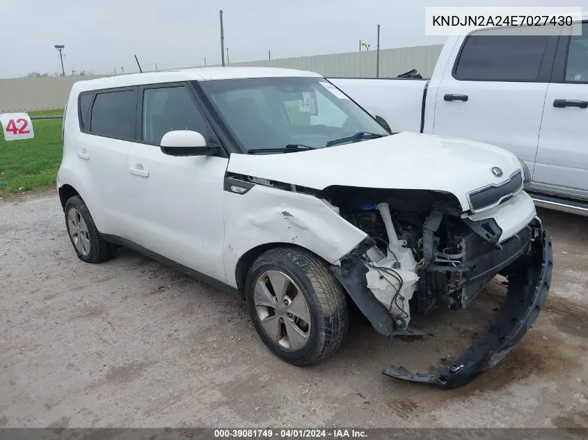 2014 Kia Soul VIN: KNDJN2A24E7027430 Lot: 39081749