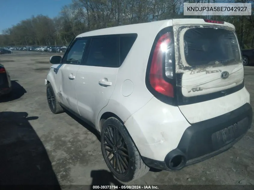 2014 Kia Soul + VIN: KNDJP3A58E7042927 Lot: 39373794