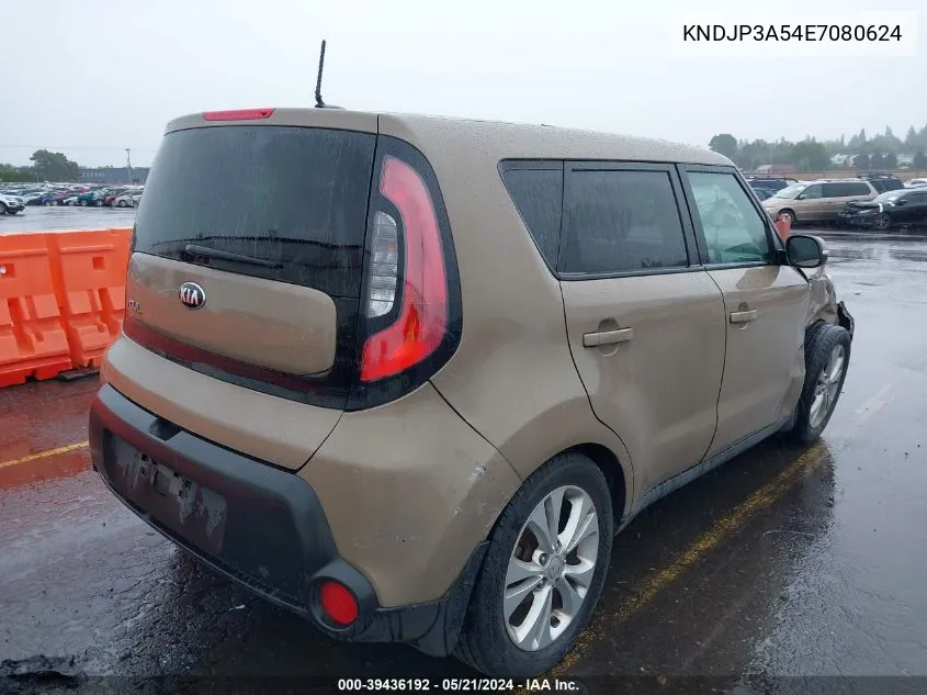 2014 Kia Soul + VIN: KNDJP3A54E7080624 Lot: 39436192