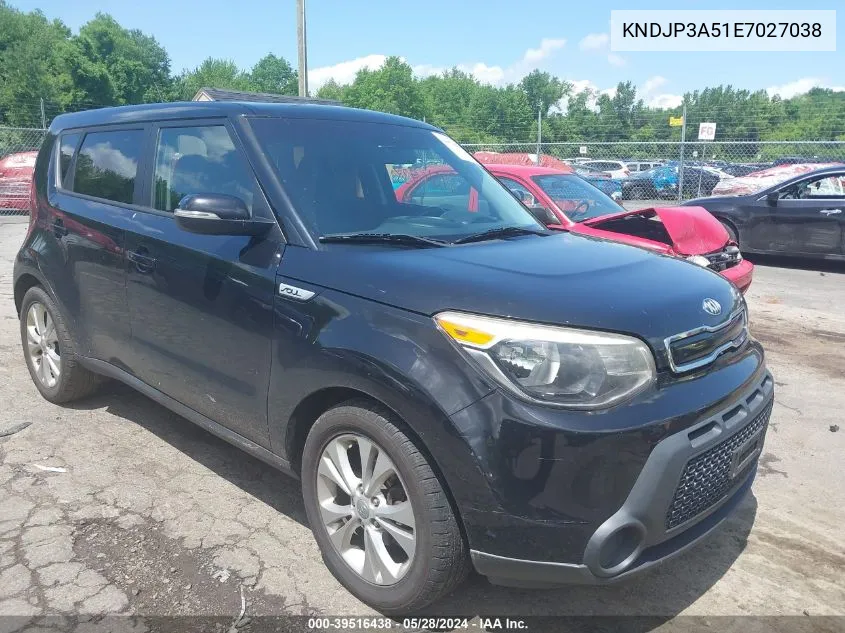 2014 Kia Soul + VIN: KNDJP3A51E7027038 Lot: 39516438