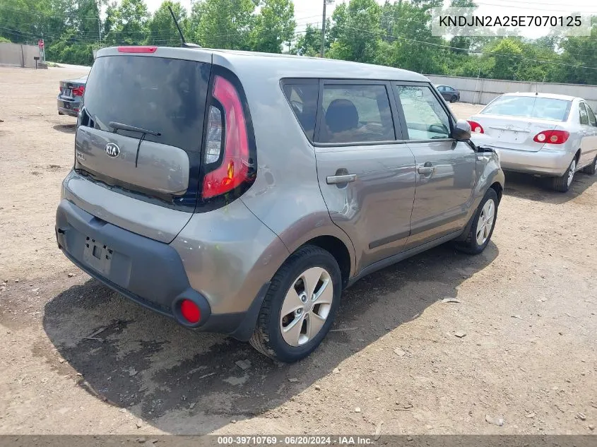 2014 Kia Soul VIN: KNDJN2A25E7070125 Lot: 39710769