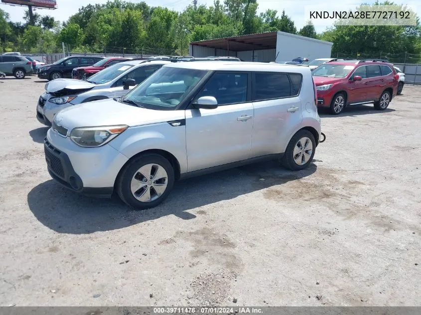 2014 Kia Soul VIN: KNDJN2A28E7727192 Lot: 39711478