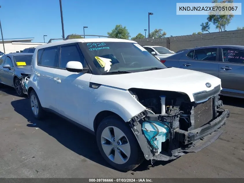 2014 Kia Soul VIN: KNDJN2A2XE7051067 Lot: 39786666