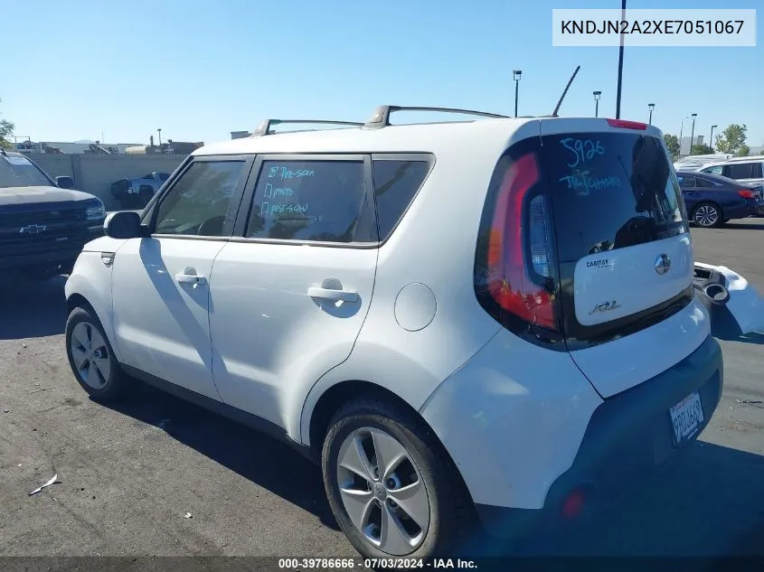 KNDJN2A2XE7051067 2014 Kia Soul