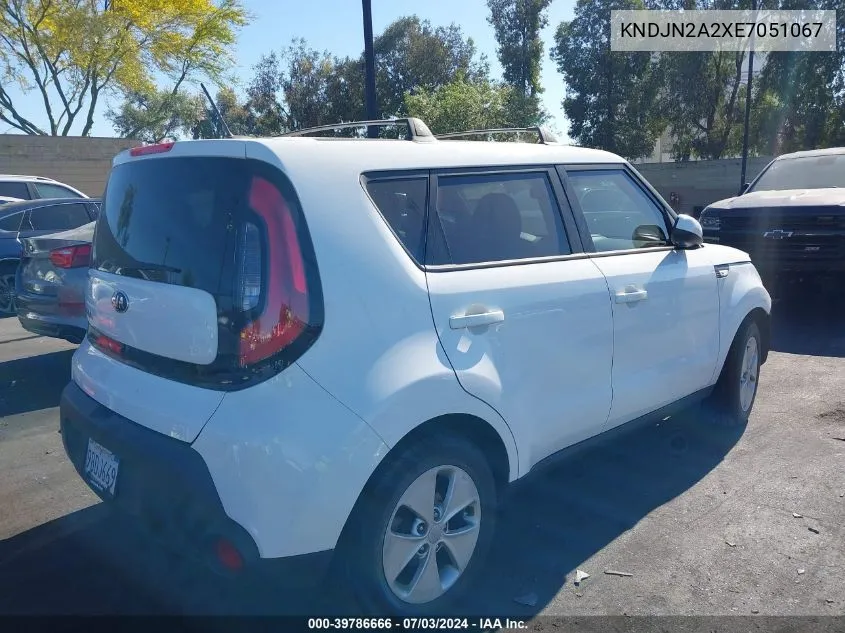 2014 Kia Soul VIN: KNDJN2A2XE7051067 Lot: 39786666