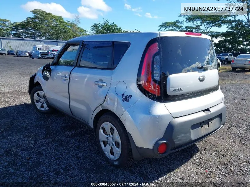 2014 Kia Soul VIN: KNDJN2A2XE7737724 Lot: 39843557