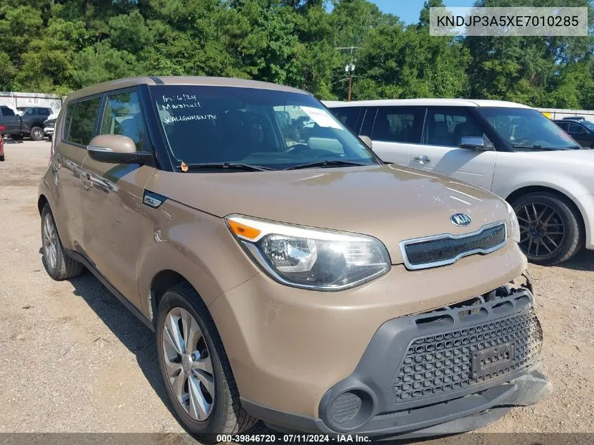 2014 Kia Soul + VIN: KNDJP3A5XE7010285 Lot: 39846720