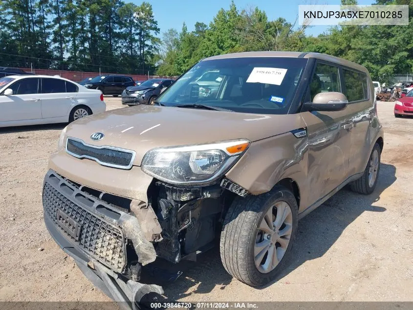 2014 Kia Soul + VIN: KNDJP3A5XE7010285 Lot: 39846720