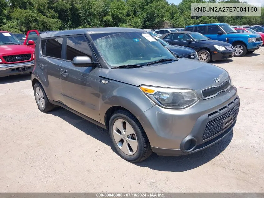 2014 Kia Soul VIN: KNDJN2A27E7004160 Lot: 39846985