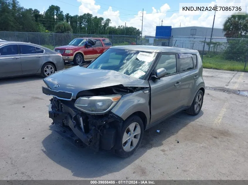 2014 Kia Soul VIN: KNDJN2A24E7086736 Lot: 39858485