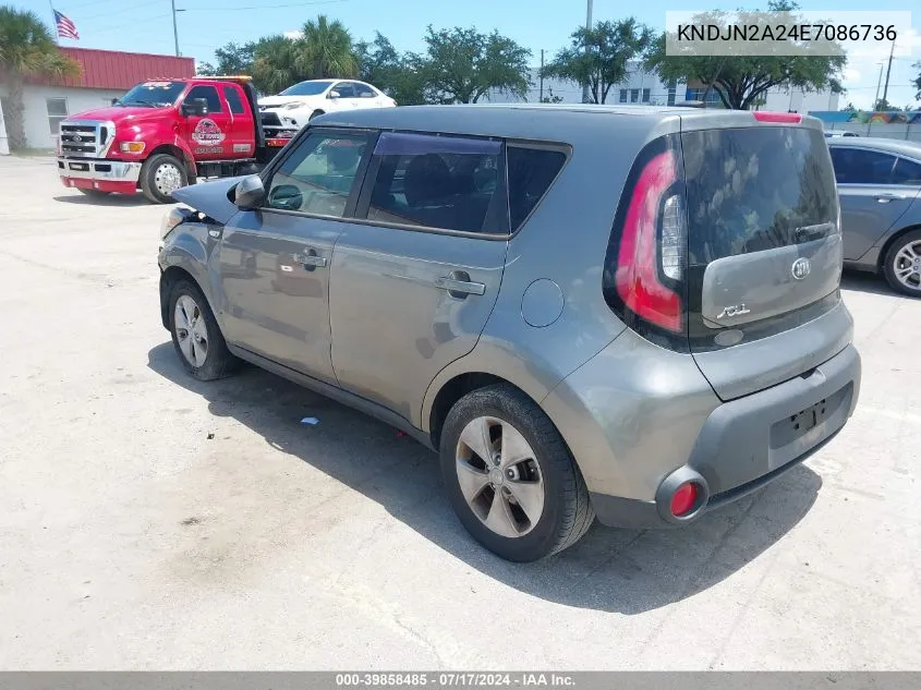 2014 Kia Soul VIN: KNDJN2A24E7086736 Lot: 39858485