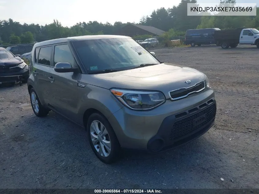 2014 Kia Soul + VIN: KNDJP3A5XE7035669 Lot: 39865864