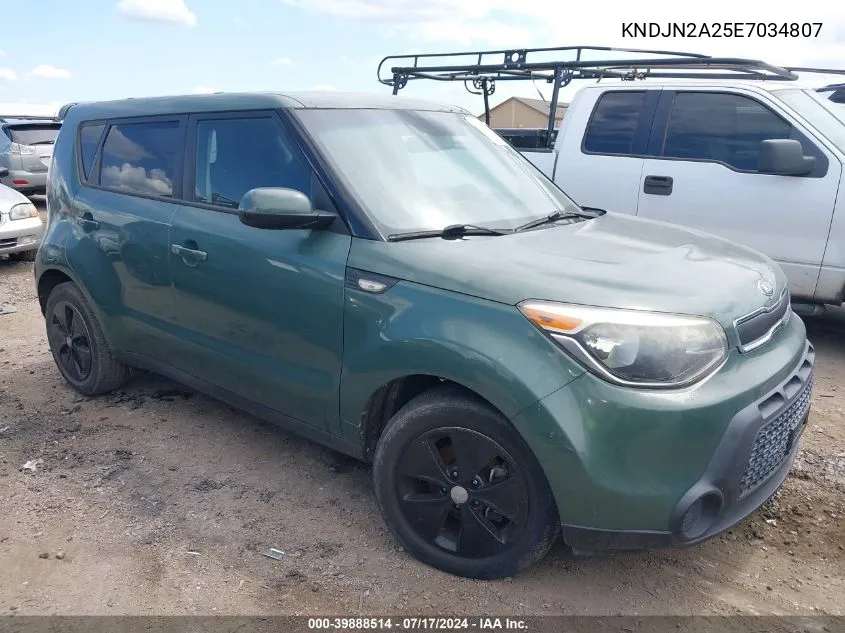 2014 Kia Soul VIN: KNDJN2A25E7034807 Lot: 39888514