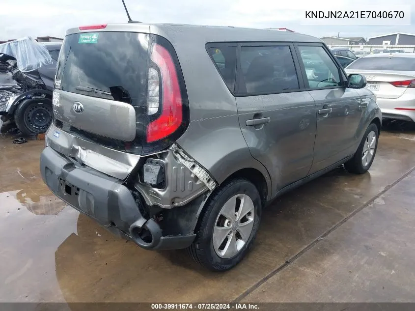 KNDJN2A21E7040670 2014 Kia Soul