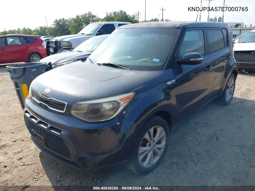 2014 Kia Soul + VIN: KNDJP3A57E7000765 Lot: 40038250