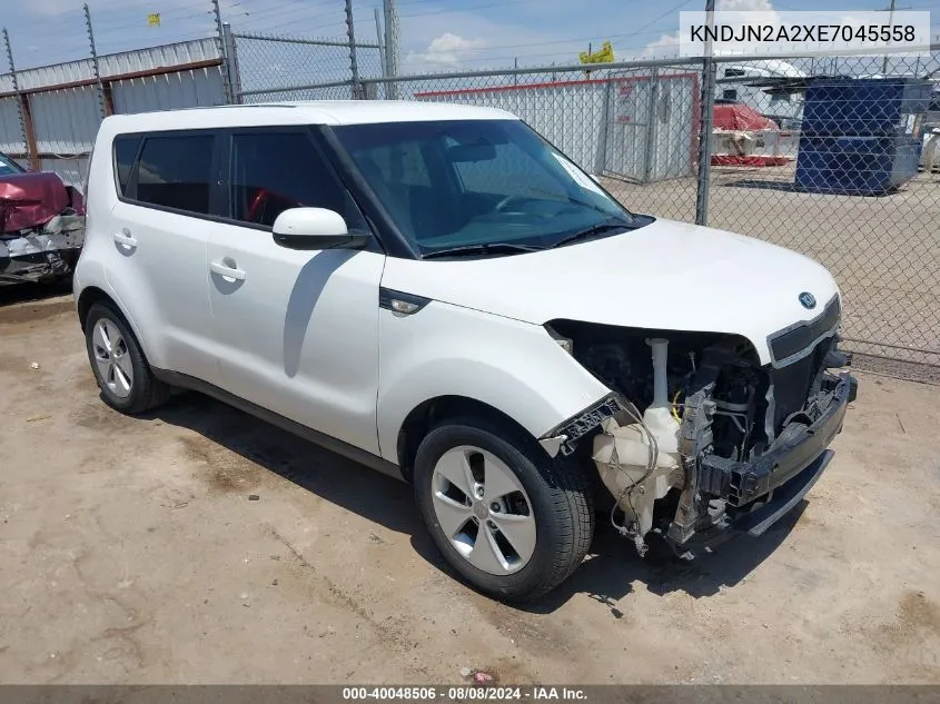 2014 Kia Soul VIN: KNDJN2A2XE7045558 Lot: 40048506