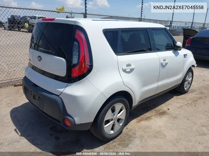 2014 Kia Soul VIN: KNDJN2A2XE7045558 Lot: 40048506