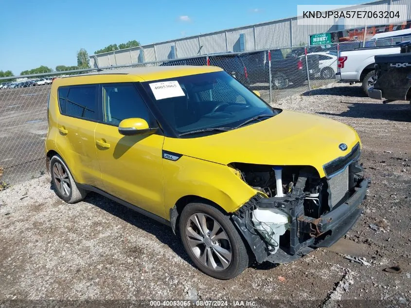 2014 Kia Soul + VIN: KNDJP3A57E7063204 Lot: 40053065