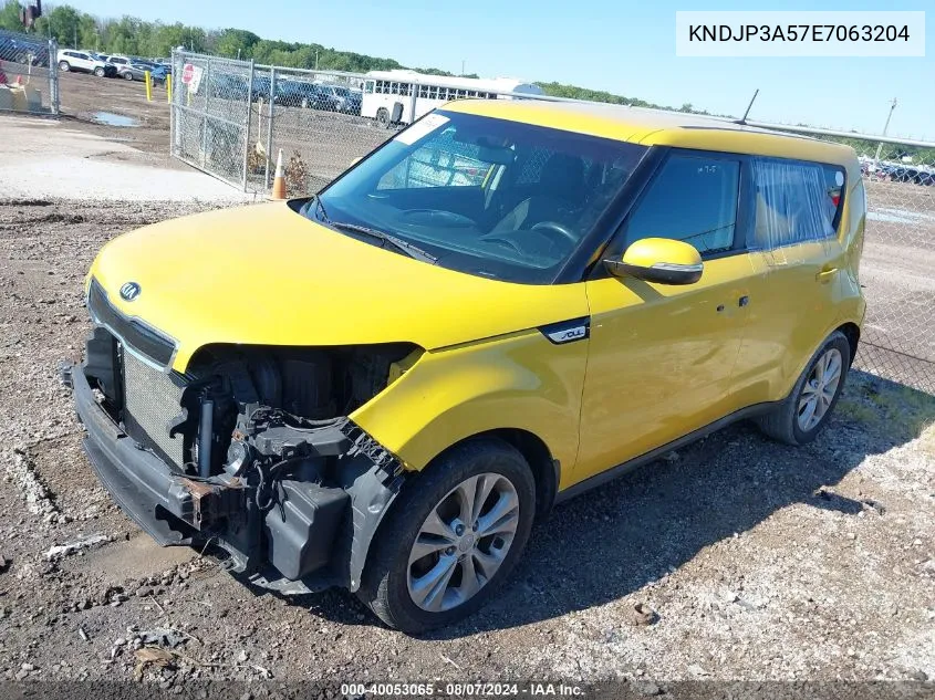 2014 Kia Soul + VIN: KNDJP3A57E7063204 Lot: 40053065