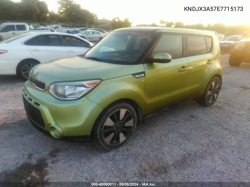 2014 Kia Soul ! VIN: KNDJX3A57E7715173 Lot: 40060011