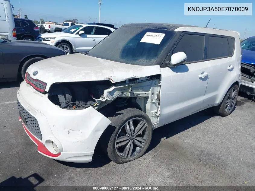 2014 Kia Soul + VIN: KNDJP3A50E7070009 Lot: 40062127