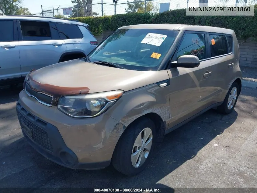 2014 Kia Soul VIN: KNDJN2A29E7001860 Lot: 40070130