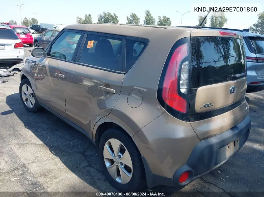 2014 Kia Soul VIN: KNDJN2A29E7001860 Lot: 40070130