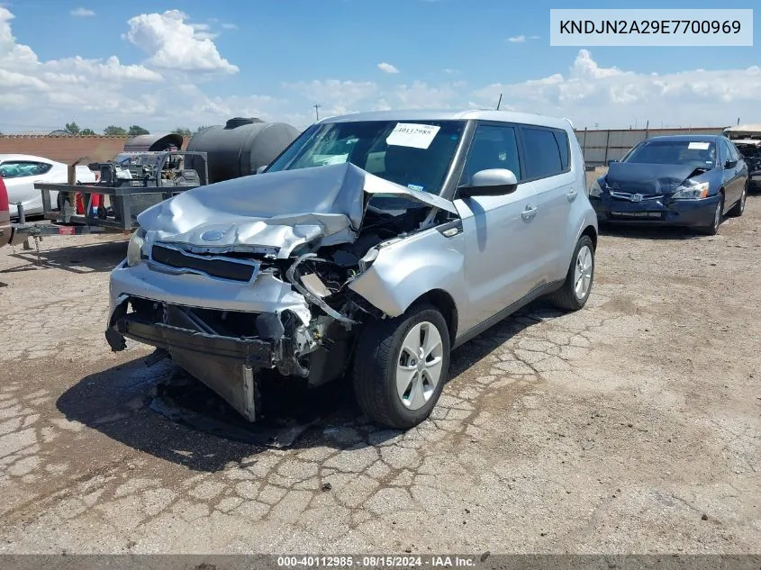 2014 Kia Soul VIN: KNDJN2A29E7700969 Lot: 40112985