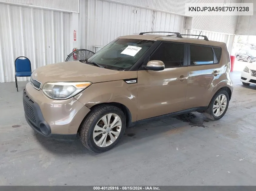 2014 Kia Soul + VIN: KNDJP3A59E7071238 Lot: 40125916