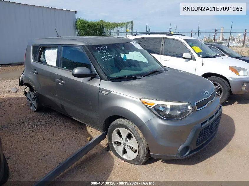 2014 Kia Soul VIN: KNDJN2A21E7091263 Lot: 40130328