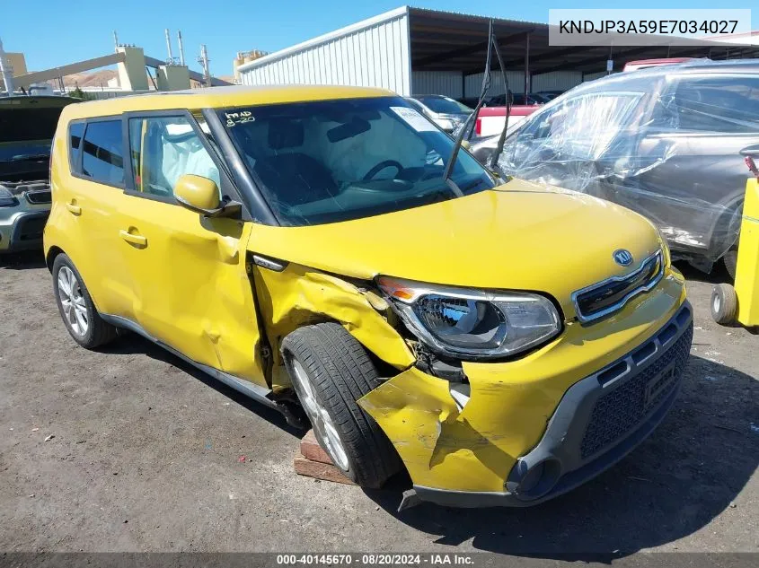 2014 Kia Soul + VIN: KNDJP3A59E7034027 Lot: 40145670