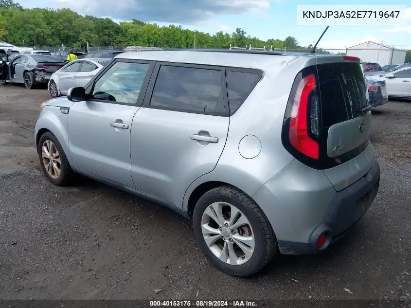 2014 Kia Soul + VIN: KNDJP3A52E7719647 Lot: 40153175