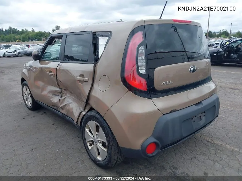 2014 Kia Soul VIN: KNDJN2A21E7002100 Lot: 40173393