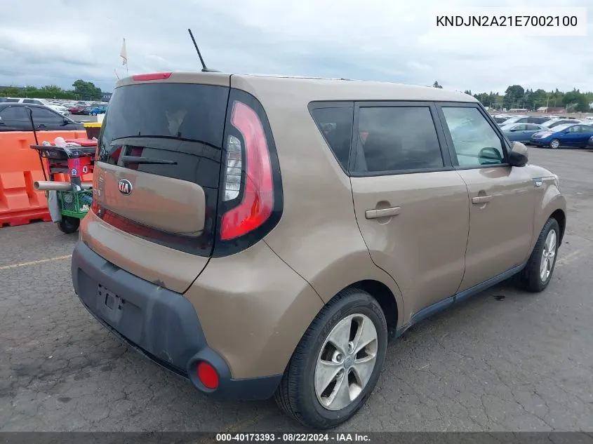 2014 Kia Soul VIN: KNDJN2A21E7002100 Lot: 40173393