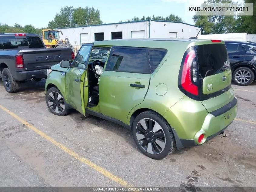 2014 Kia Soul ! VIN: KNDJX3A52E7715081 Lot: 40193613